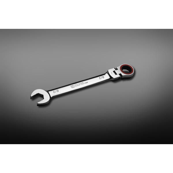 100-Tooth 5/8 In Flex-Head Ratcheting Combination Wrench